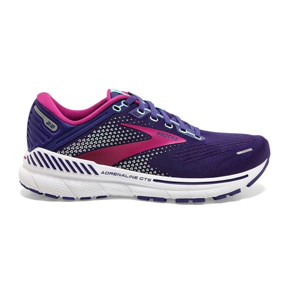 BROOKS WOMEN\'S ADRENALINE GTS 22 SUPPORTIVE RUNNING SHOE - NAVY/YUCCA/PINK